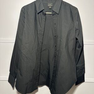 Worthington Black Button-Up Blouse